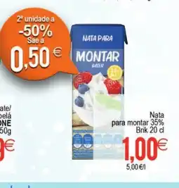 Supermercados Aquí Nata para montar 35% oferta