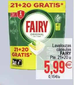 Supermercados Aquí FAIRY Lavalouzas cápsulas oferta