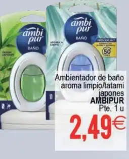 Supermercados Aquí AMBIPUR Ambientador de baño aroma limpio/tatami oferta