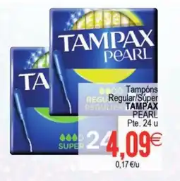 Supermercados Aquí TAMPAX PEARL Tampóns Regular/Super oferta