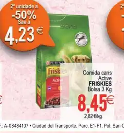 Supermercados Aquí FRISKIES Comida cans Active oferta