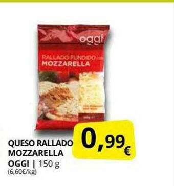 Queso Rallado Mozzarella Oggi