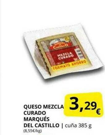Supermercados MAS Queso Mezcla Curado Marqués Del Castillo oferta