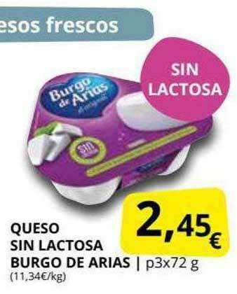 Supermercados MAS Queso Sin Lactosa Burgo De Arias oferta