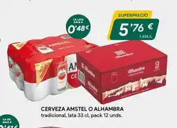 Masymas AMSTEL O ALHAMBRA Cerveza oferta