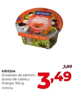 Alimerka KRISSIA Ensalada de salmón, queso de cabra y mango oferta