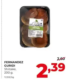 Alimerka FERNANDEZ GURIDI Shiitake oferta