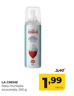 Alimerka LA CREME Nata montada azucarada oferta