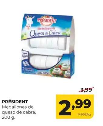 Alimerka PRÉSIDENT Medallones de queso de cabra oferta