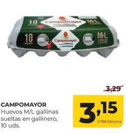 Alimerka CAMPOMAYOR Huevos M/L gallinas sueltas en gallinero oferta