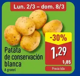 ALDI Patata de conservación blanca oferta