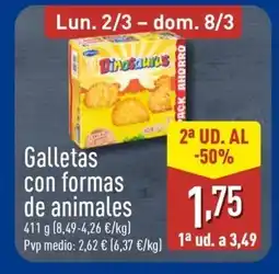 ALDI Galletas con formas de animales oferta