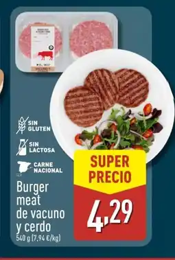 ALDI Burger meat de vacuno oferta
