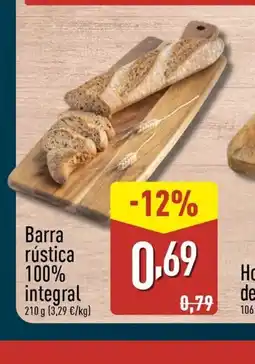 ALDI Barra rústica 100% integral oferta