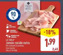 ALDI LA TABLA Jamón cocido extra oferta