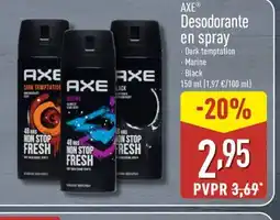 ALDI AXE Desodorante en spray oferta