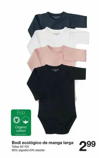 Zeeman Bodi Ecológico De Manga Larga oferta