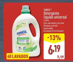 ALDI TANDIL Detergente líquido universal oferta