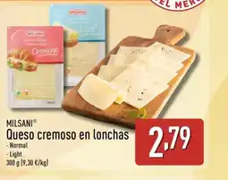 ALDI MILSANI Queso cremoso en lonchas oferta