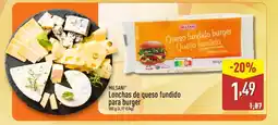 ALDI MILSANI Lonchas de queso fundido para burger oferta
