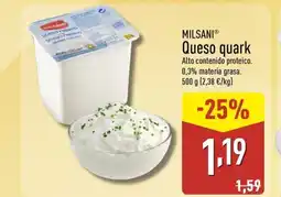 ALDI MILSANI Queso quark oferta