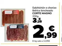 Supeco CORTE MAGNO Salchichón o chorizo ibérico loncheado oferta