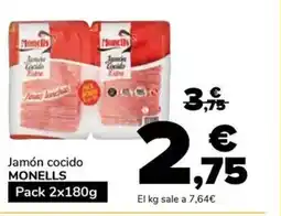 Supeco MONELLS Jamón cocido oferta