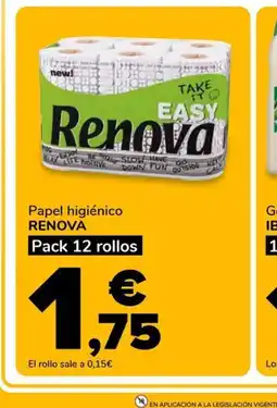 Supeco RENOVA Papel higiénico oferta