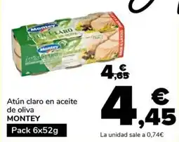 Supeco MONTEY Atún claro en aceite de oliva oferta