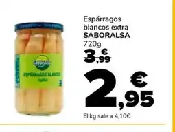 Supeco SABORALSA Espárragos blancos extra oferta