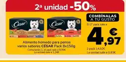 Supeco CÉSAR Alimento húmedo para perros varios sabores oferta