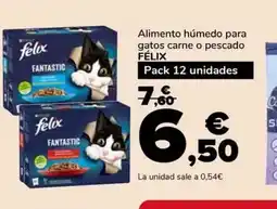 Supeco FÉLIX Alimento húmedo para gatos carne o pescado oferta