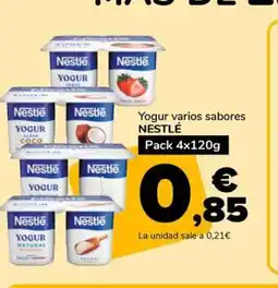 Supeco NESTLÉ Yogur varios sabores oferta