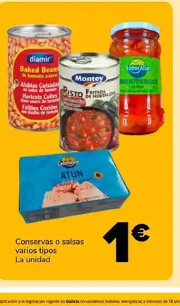 Supeco Conservas o salsas varios tipos oferta