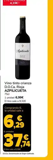 Supeco AZPILICUETA Vino tinto crianza D.O.Ca. Rioja oferta