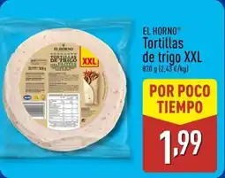 ALDI EL HORNO Tortillas de trigo XXL oferta