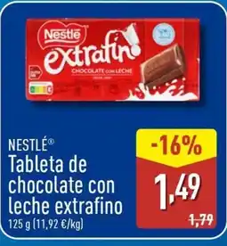 ALDI NESTLÉ Tableta de chocolate con leche extrafino oferta