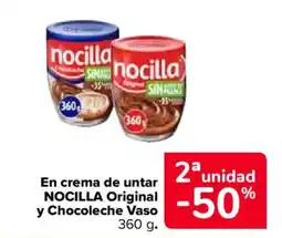 Carrefour Express NOCILLA En crema de untar Original y Chocoleche Vaso oferta