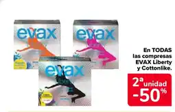 Carrefour Express EVAX En todas las compresas liberty y cottonlike. oferta