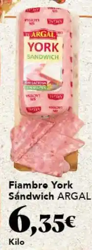 Gadis ARGAL Fiambre York Sándwich oferta