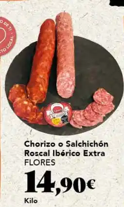 Gadis FLORES Chorizo o Salchichón Roscal Ibérico Extra oferta