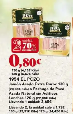 Gadis 1954 EL POZO Jamón Asado Extra Duroc oferta