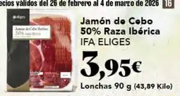 Gadis IFA ELIGES Jamón do Cobo 50% Raza Ibérica oferta