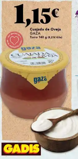 Gadis GAZA Cuajada de Ovoja oferta