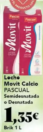 Gadis PASCUAL Leche Movit Calcio Semidesnatada o Desnatada oferta