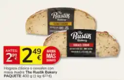 Consum Mas - hogaza clásica o cereales con a madèr the rustik bakery oferta