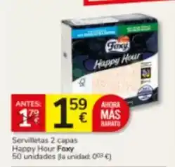 Consum Foxy - servilletas 2 capas happy hour oferta
