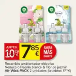 Consum Air wick - recambio ambientador eléctrico nenuco o peonia blanca & flor de jazmin oferta