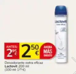 Consum Lactovit - desodorante extra eficaz oferta