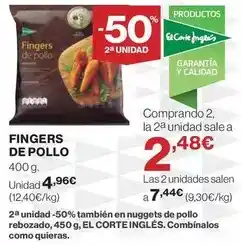 El Corte Inglés El corte inglés - fingers de pollo oferta